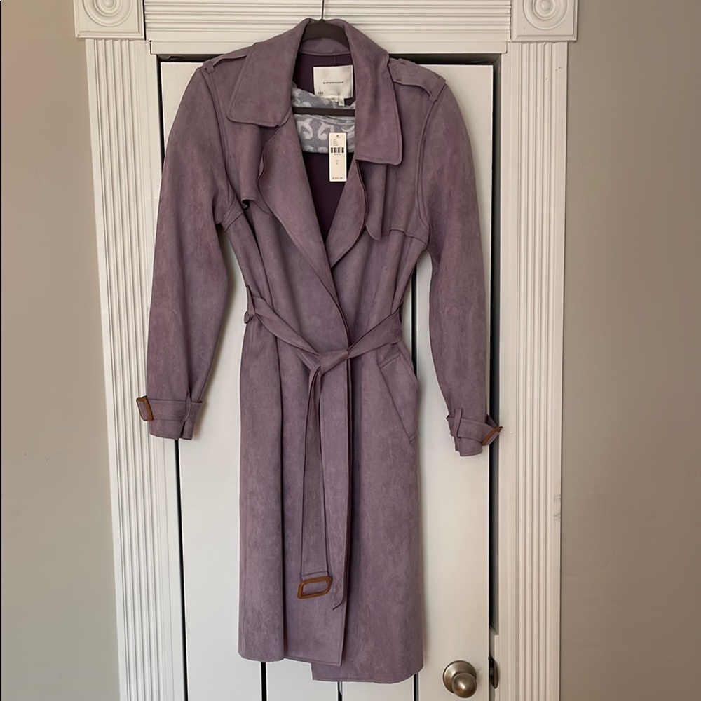 Lavender suede Trenchcoat